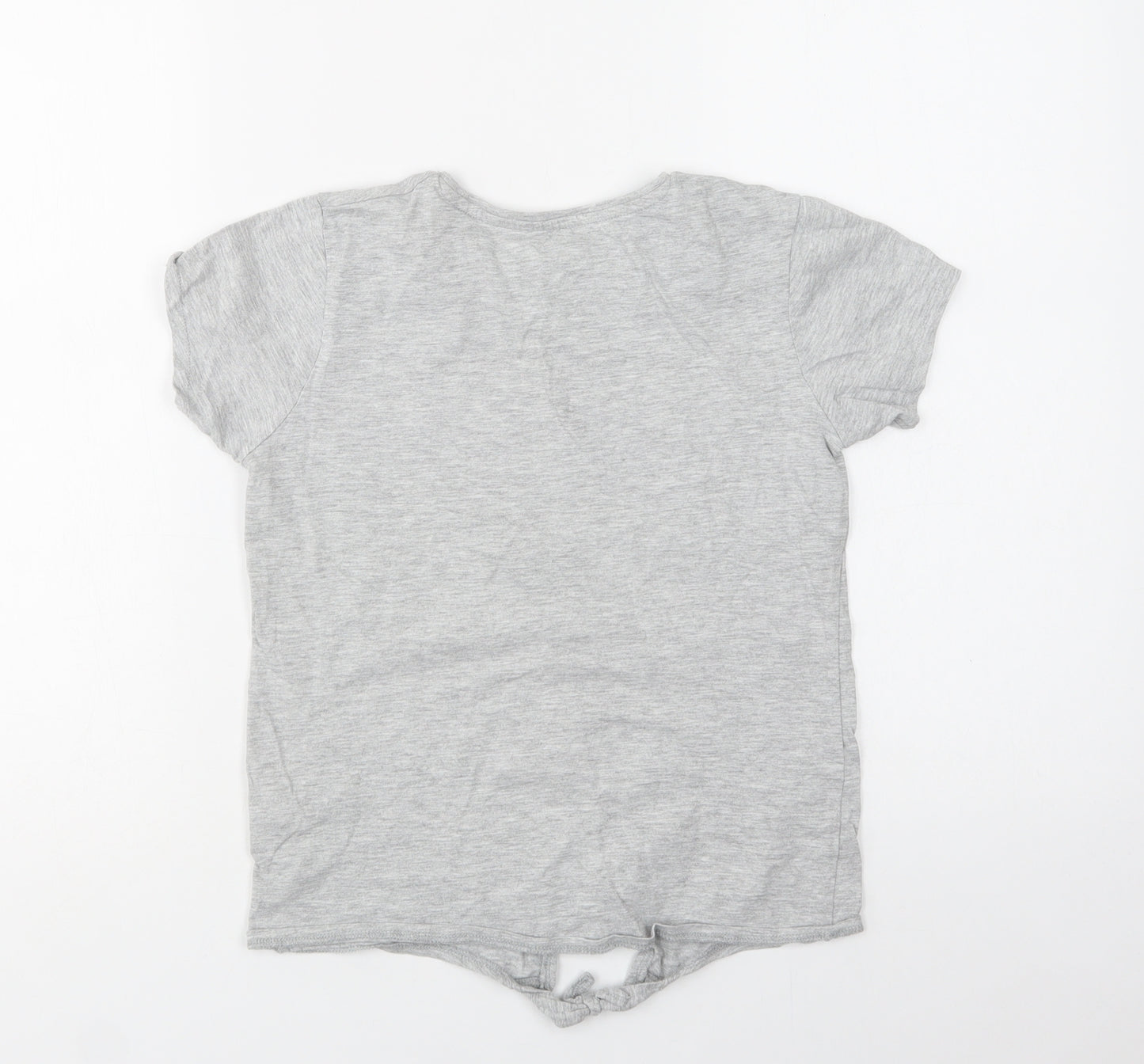 Primark Girls Grey  Cotton Basic T-Shirt Size 10-11 Years Crew Neck  - New York