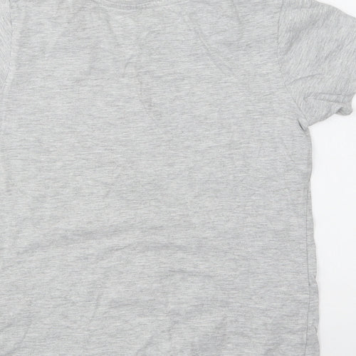 Primark Girls Grey  Cotton Basic T-Shirt Size 10-11 Years Crew Neck  - New York