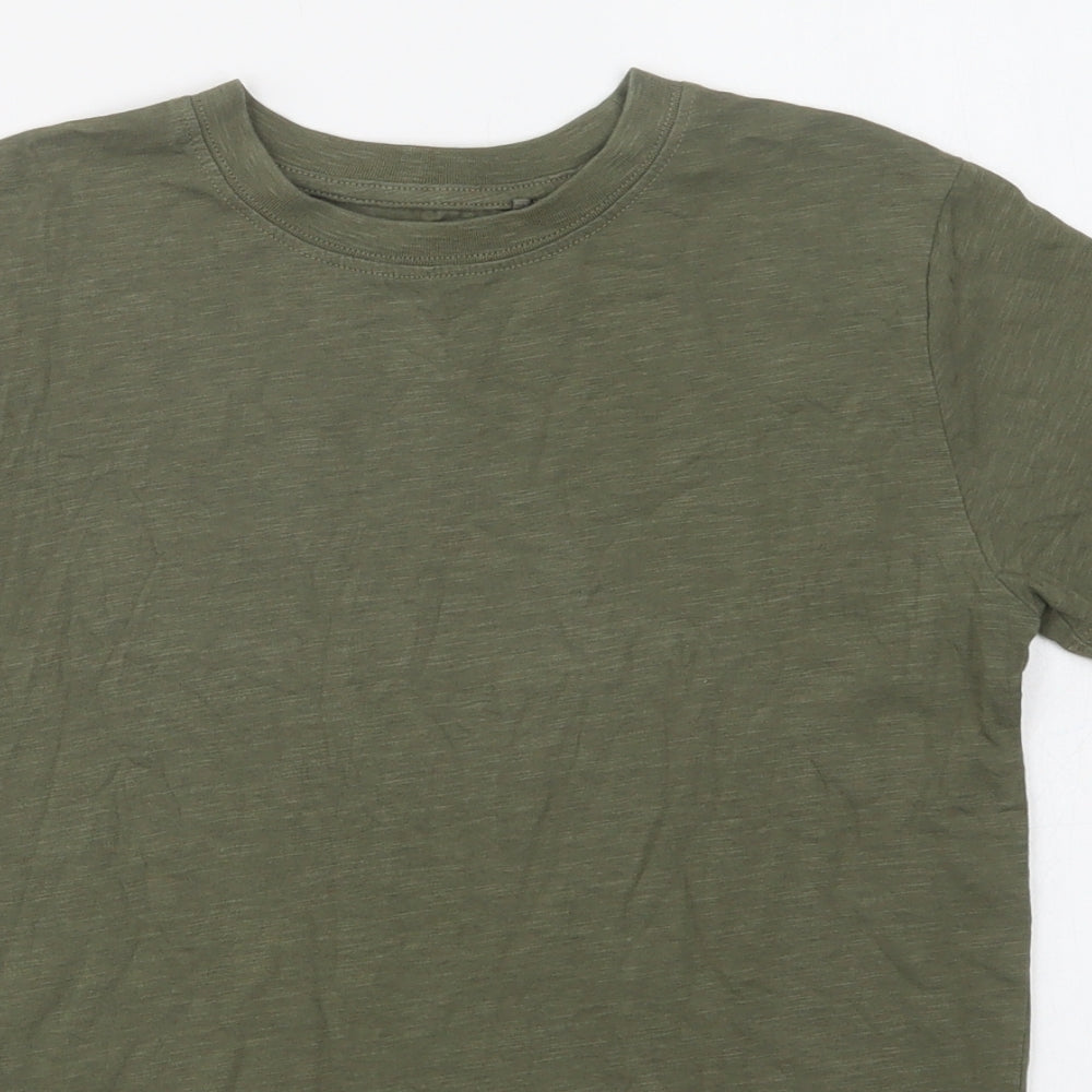 NEXT Girls Green  Cotton Basic T-Shirt Size 9 Years Crew Neck