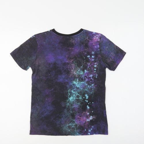 NEXT Boys Purple Geometric Cotton Pullover Polo Size 9 Years Crew Neck  - PlayStation