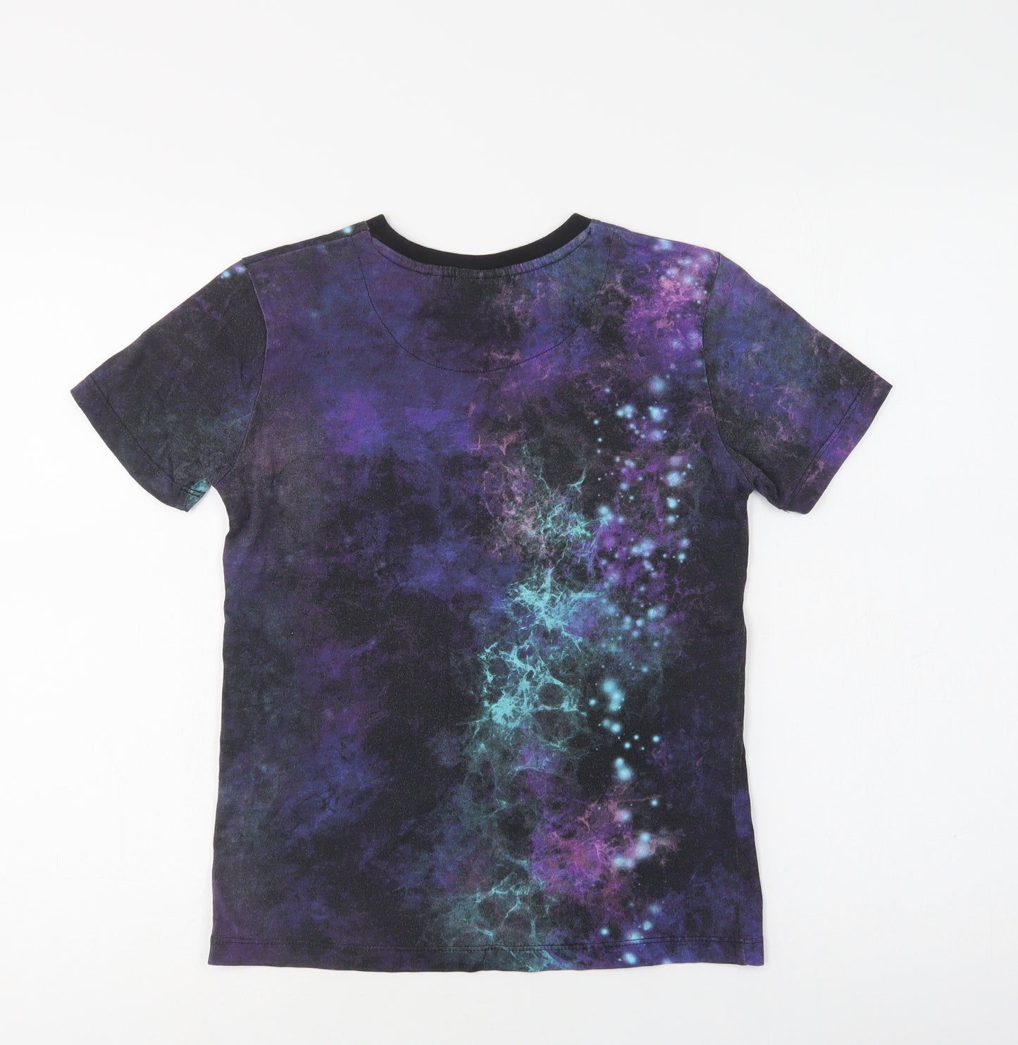 NEXT Boys Purple Geometric Cotton Pullover Polo Size 9 Years Crew Neck  - PlayStation