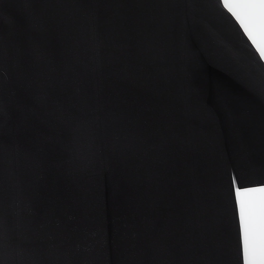 Jackson the Tailor Womens Black   Overcoat Coat Size L  Button