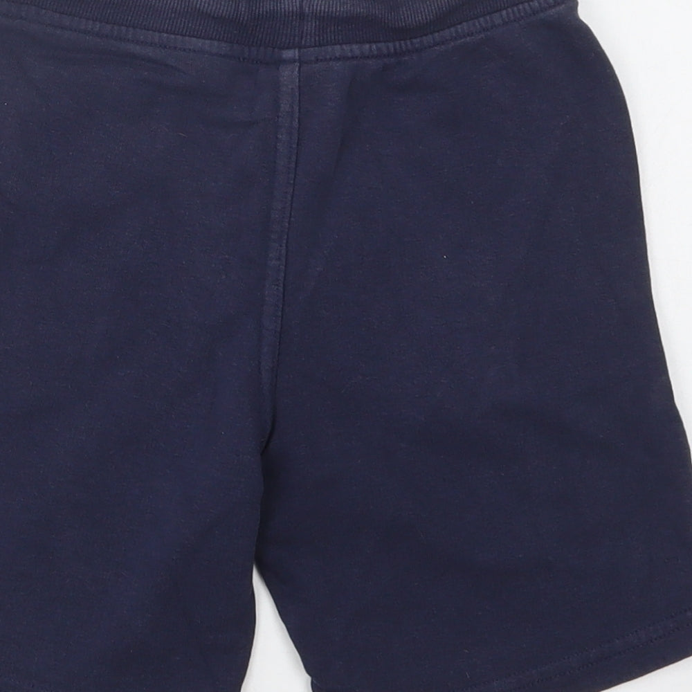 George Boys Blue  Cotton Sweat Shorts Size 6-7 Years  Regular Drawstring - Vibes