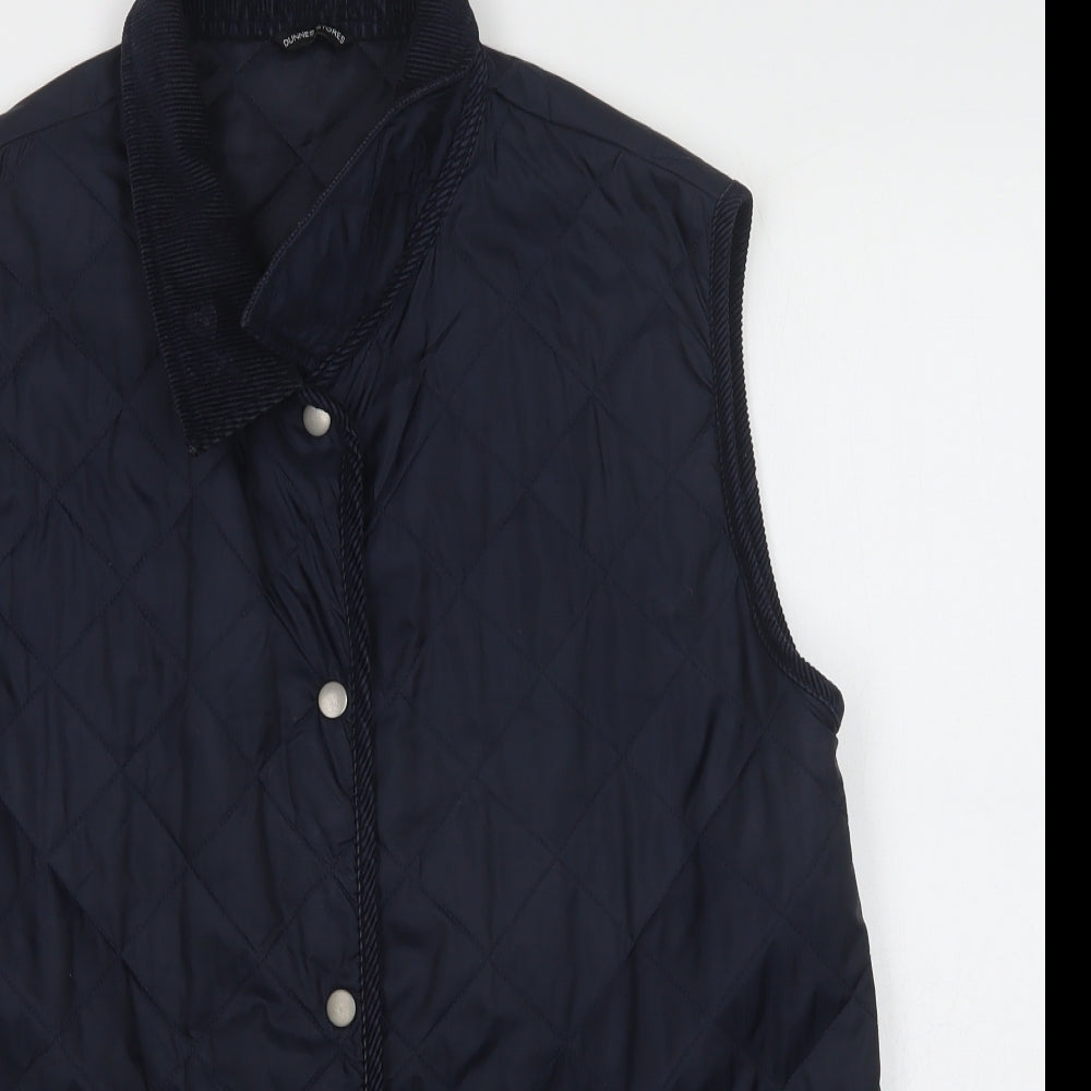Dunnes Stores Womens Blue   Gilet Waistcoat Size 16  Snap