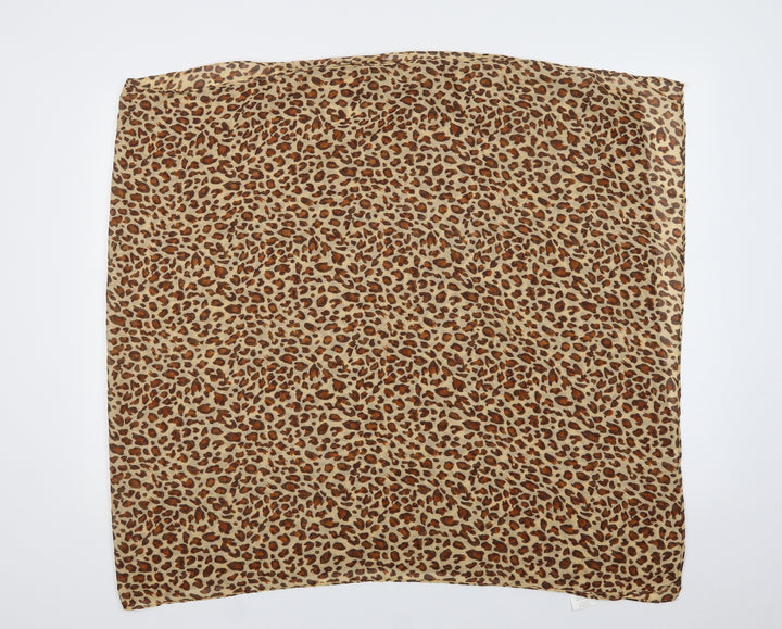 Clayre & Eef Unisex Brown Animal Print Polyester Scarf