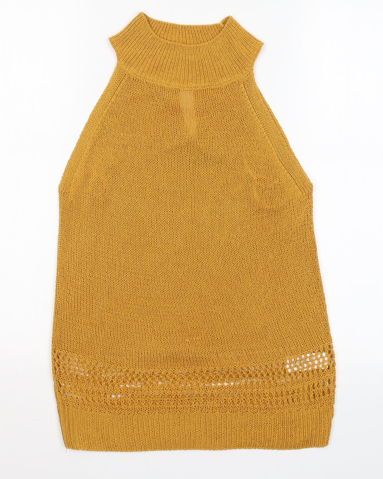 NEXT Womens Yellow  Acrylic Basic Tank Size 12 Halter
