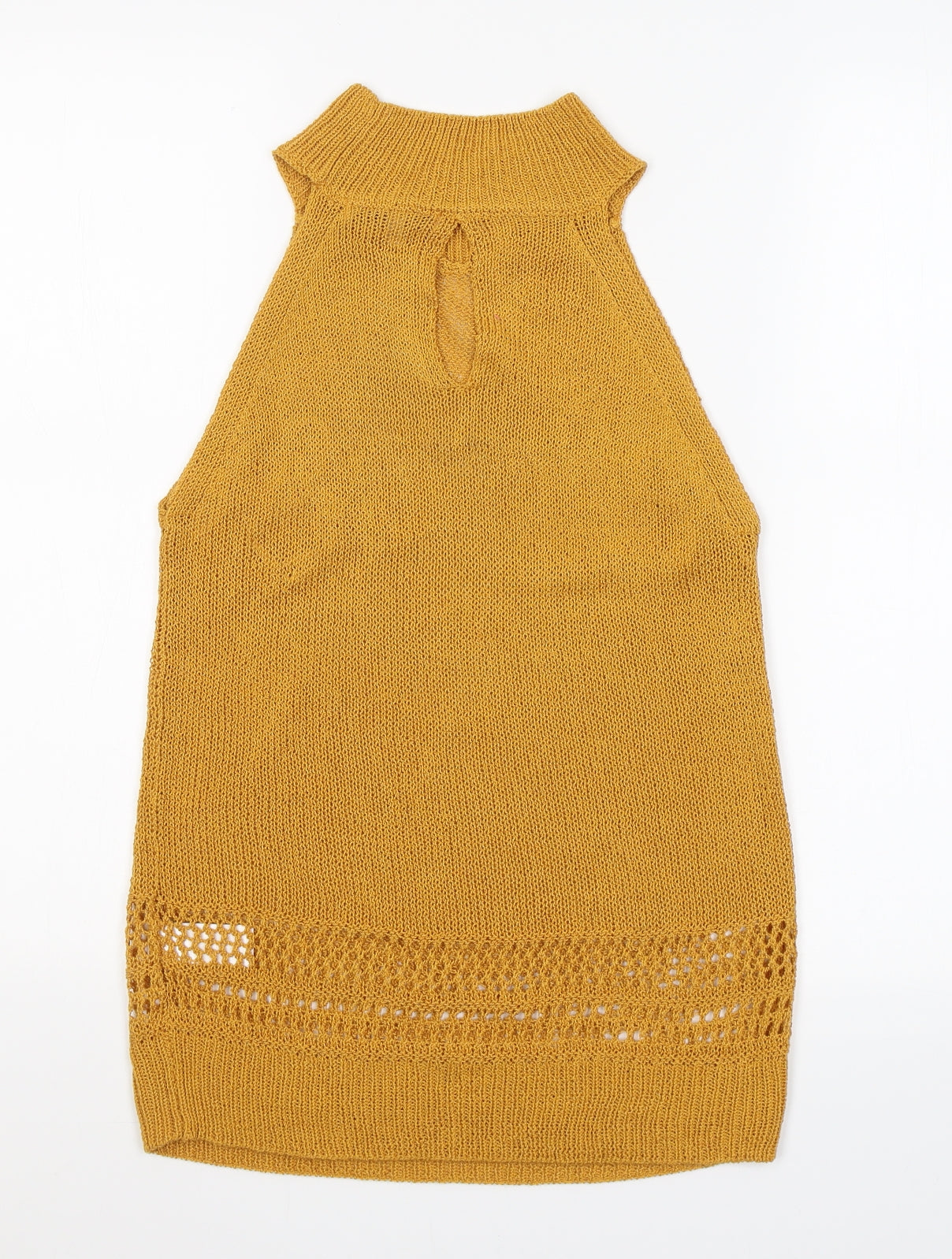 NEXT Womens Yellow  Acrylic Basic Tank Size 12 Halter