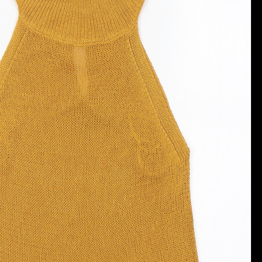 NEXT Womens Yellow  Acrylic Basic Tank Size 12 Halter