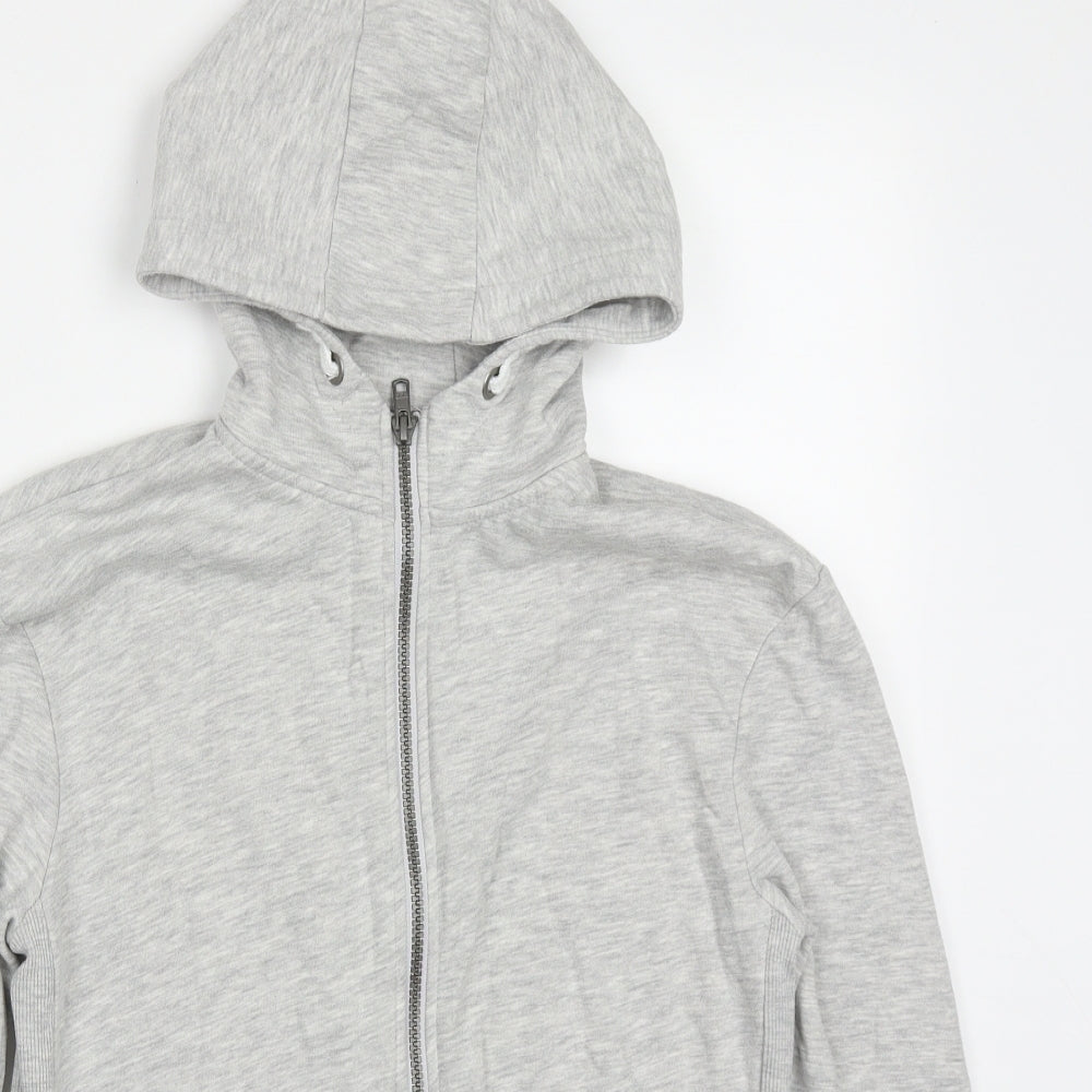 Marks and Spencer Boys Grey  Cotton Full Zip Hoodie Size 11-12 Years  Zip