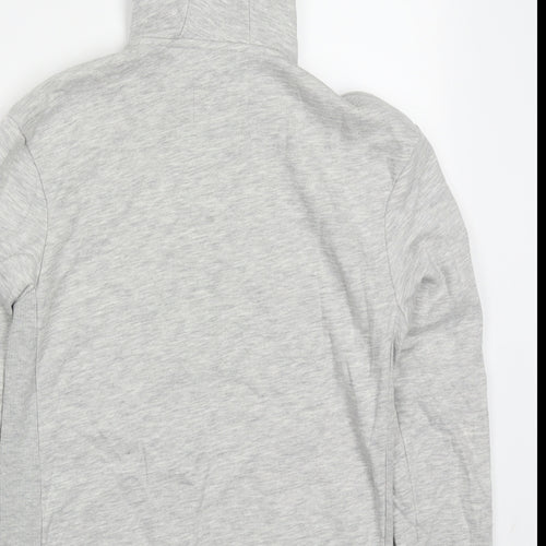Marks and Spencer Boys Grey  Cotton Full Zip Hoodie Size 11-12 Years  Zip