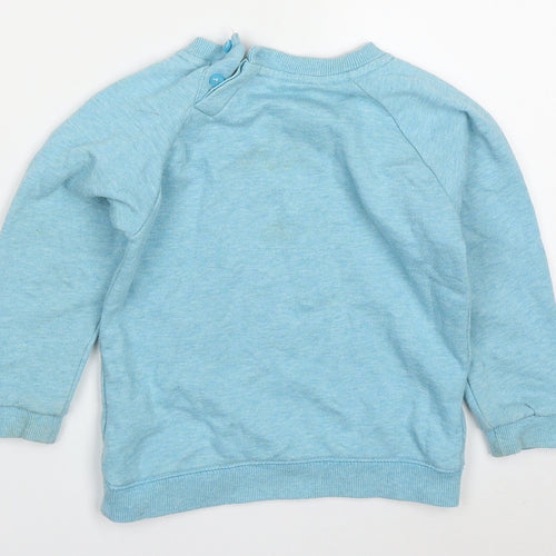 Dunnes Boys Blue  Cotton Pullover Sweatshirt Size 2-3 Years  Pullover - Little Dude