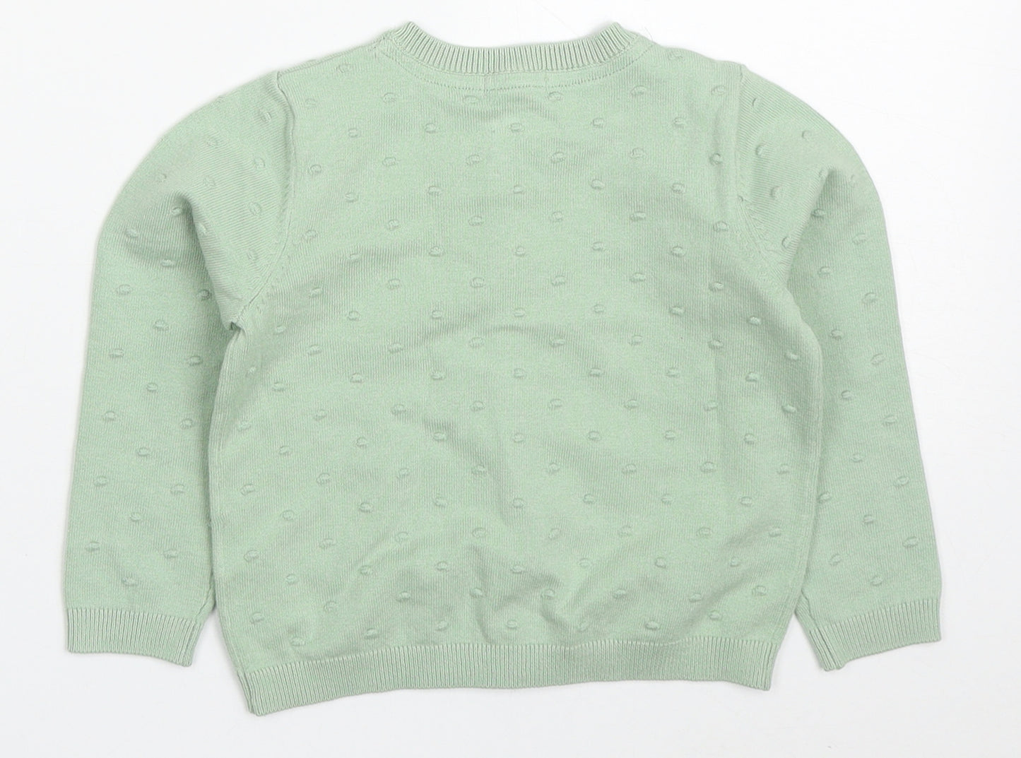 NEXT Girls Green  Cotton Cardigan Jumper Size 12-18 Months  Button