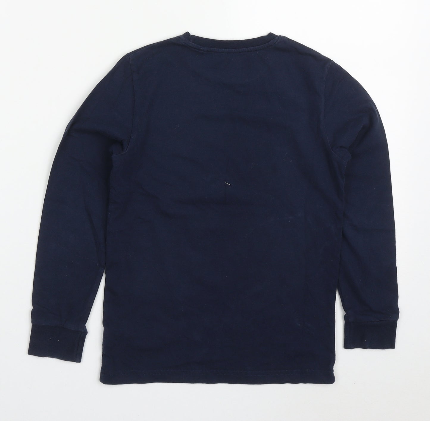 NEXT Boys Blue  Cotton Basic T-Shirt Size 7 Years Crew Neck Pullover - Minecraft