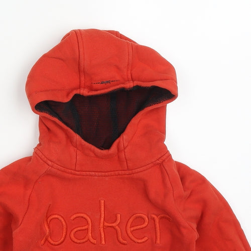 Ted Baker Boys Red  Cotton Pullover Hoodie Size 2-3 Years  Pullover