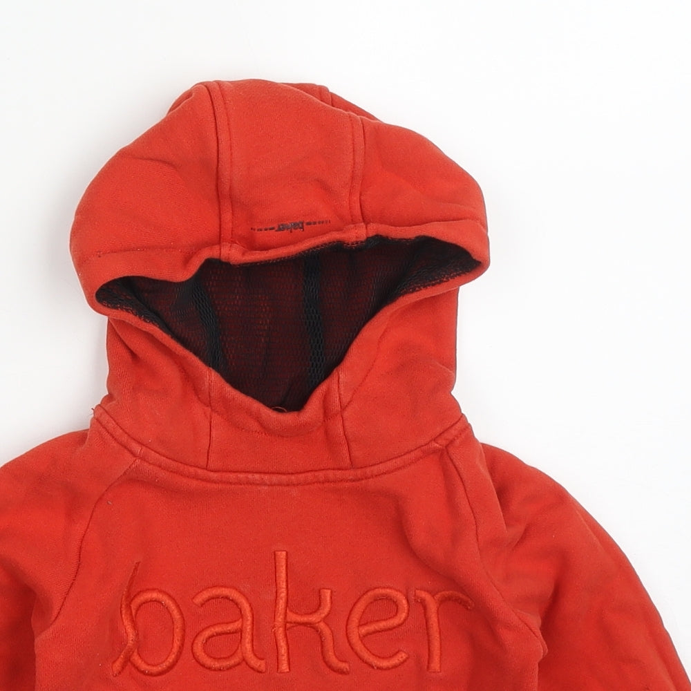 Ted Baker Boys Red  Cotton Pullover Hoodie Size 2-3 Years  Pullover