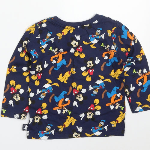 Primark Boys Multicoloured  Cotton Basic T-Shirt Size 18-24 Months Crew Neck Pullover - Mickey Mouse and Friends