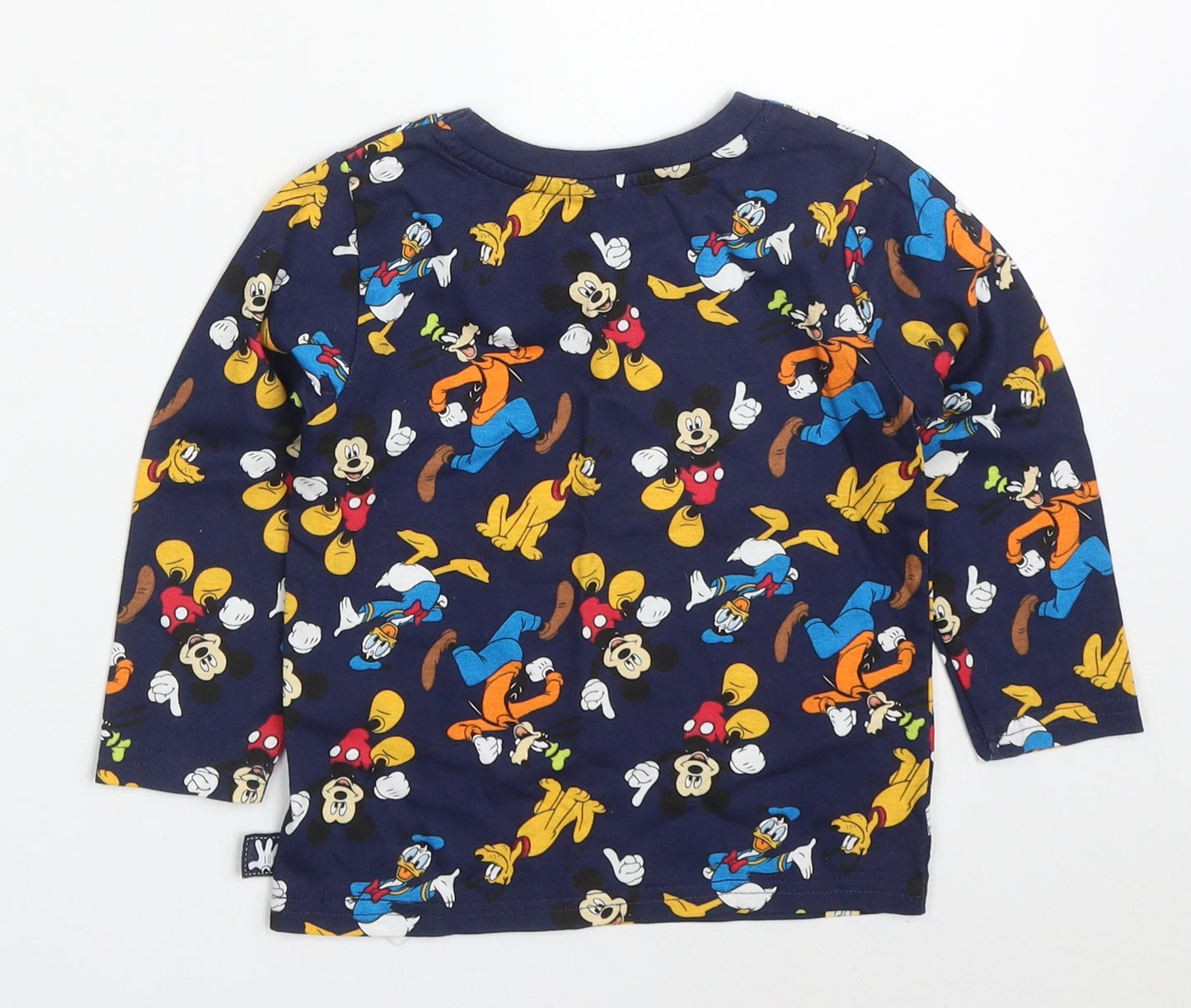 Primark Boys Multicoloured  Cotton Basic T-Shirt Size 18-24 Months Crew Neck Pullover - Mickey Mouse and Friends