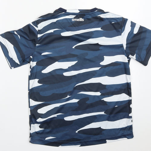 O'Neill Boys Blue Camouflage Polyester Basic T-Shirt Size 10-11 Years Crew Neck Pullover - Simply Fruit Ard Mhacha