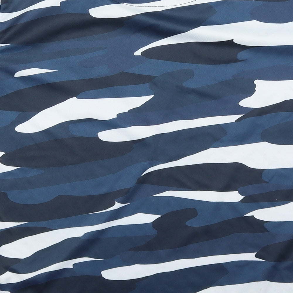 O'Neill Boys Blue Camouflage Polyester Basic T-Shirt Size 10-11 Years Crew Neck Pullover - Simply Fruit Ard Mhacha