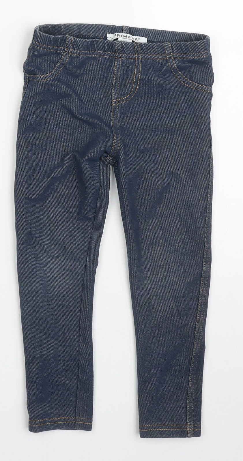Primark Girls Blue  Cotton Jegging Jeans Size 4-5 Years  Regular