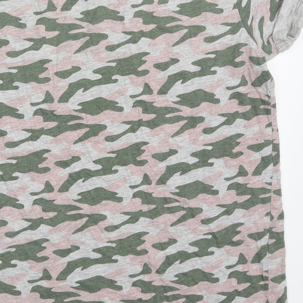 Primark Girls Multicoloured Camouflage Cotton Basic T-Shirt Size 13-14 Years Crew Neck Pullover - Be Kind