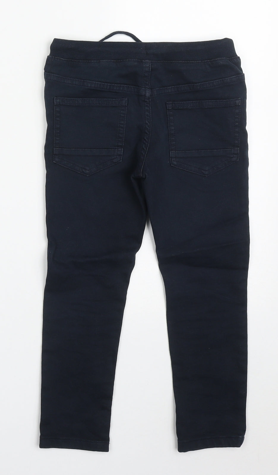 Marks and Spencer Boys Blue  Cotton Capri Trousers Size 5-6 Years  Regular Button