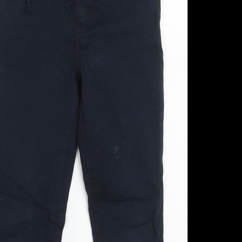 Marks and Spencer Boys Blue  Cotton Capri Trousers Size 5-6 Years  Regular Button