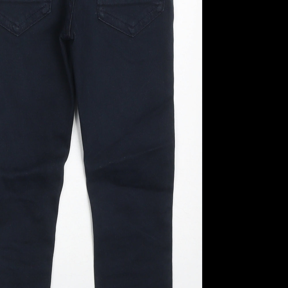 Marks and Spencer Boys Blue  Cotton Capri Trousers Size 5-6 Years  Regular Button