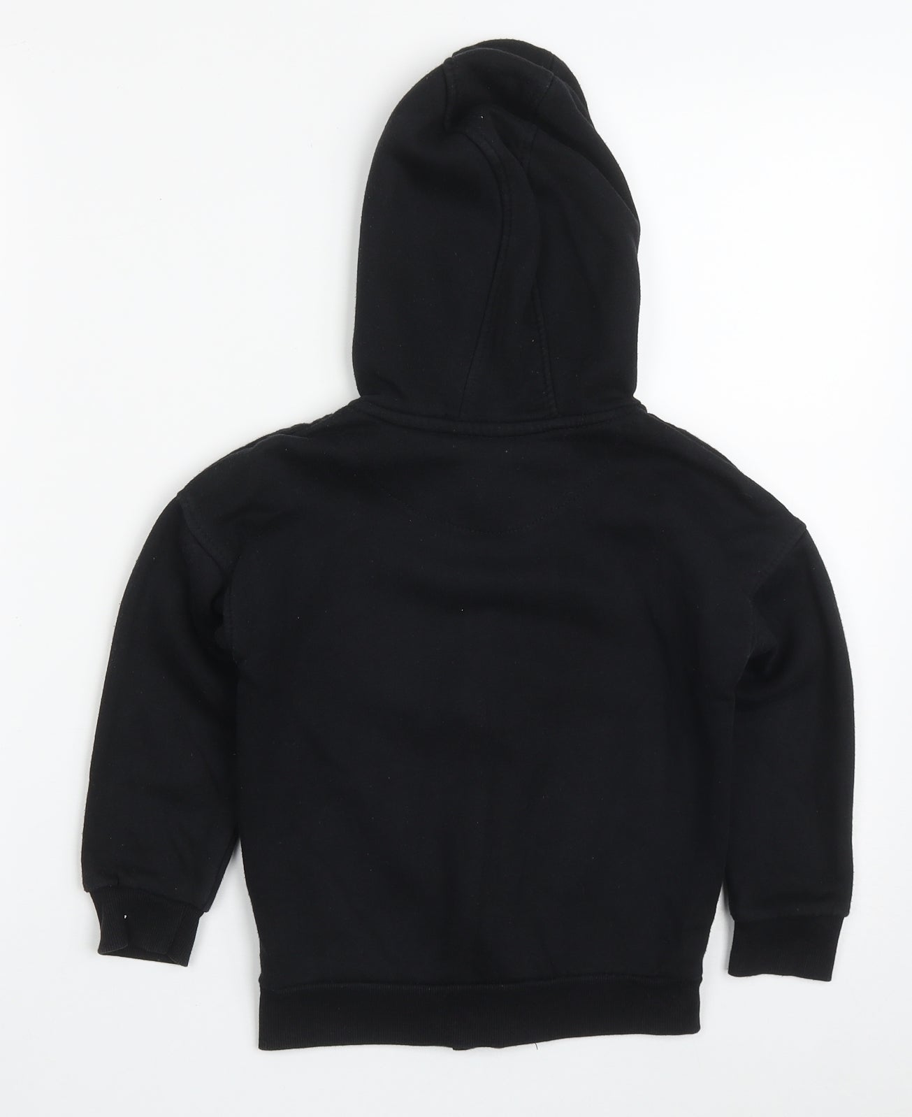 Primark Boys Black  Cotton Full Zip Hoodie Size 5-6 Years  Zip