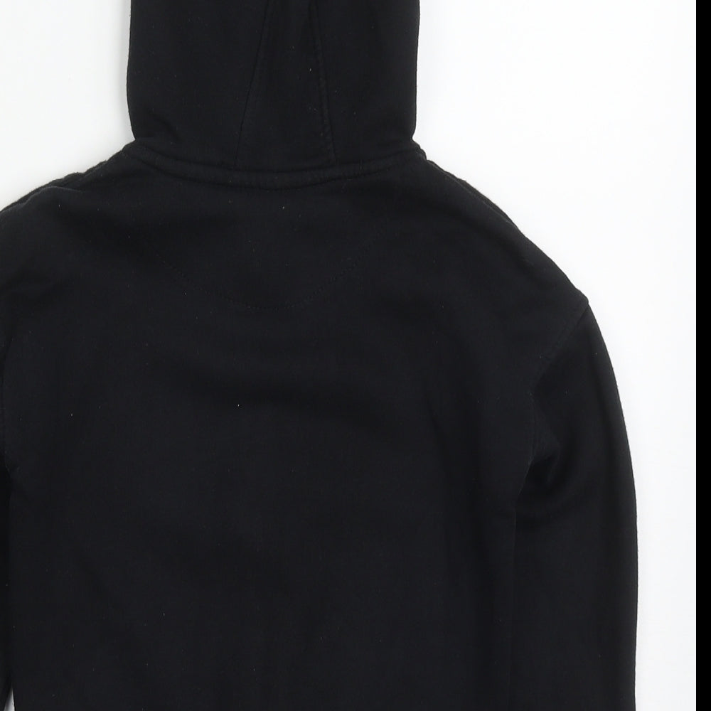 Primark Boys Black  Cotton Full Zip Hoodie Size 5-6 Years  Zip