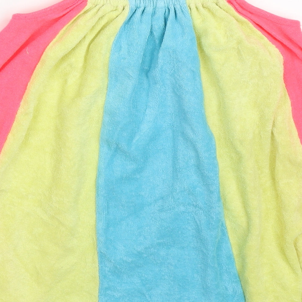 Marks and Spencer Girls Multicoloured Striped Cotton A-Line  Size 12-18 Months  Round Neck Pullover