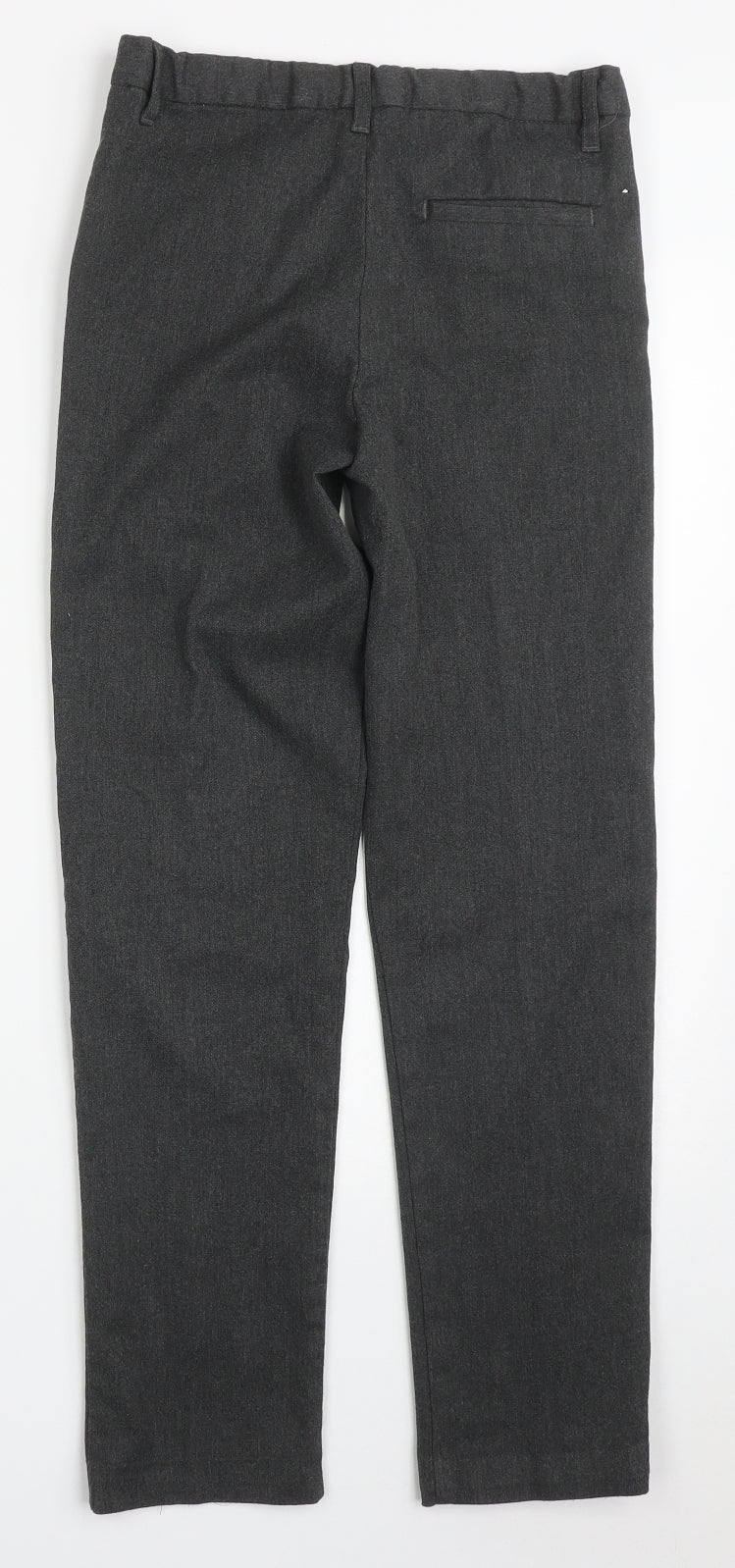 Dunnes Boys Grey  Polyester Dress Pants Trousers Size 9-10 Years  Regular Hook & Eye