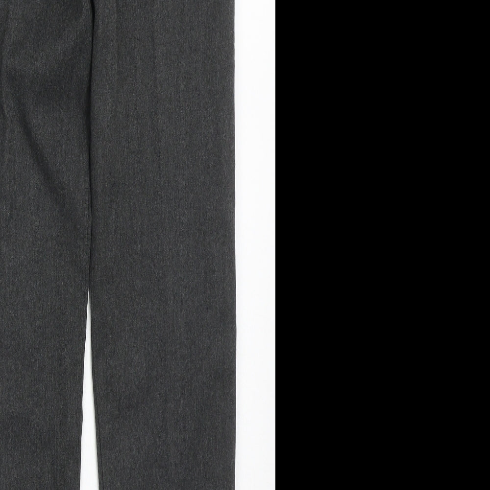 Dunnes Boys Grey  Polyester Dress Pants Trousers Size 9-10 Years  Regular Hook & Eye