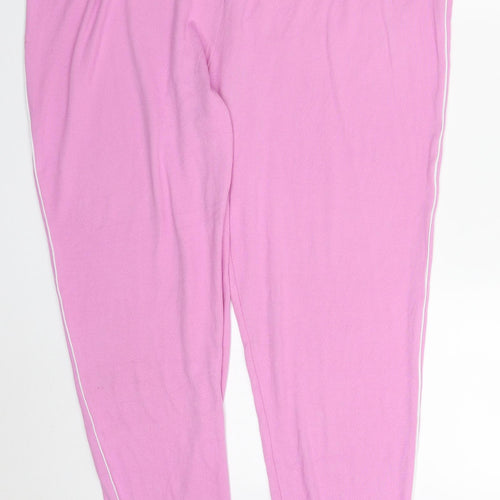 Dunnes Womens Pink  Polyester Trousers  Size L L31 in Regular  - Pyjama Pants