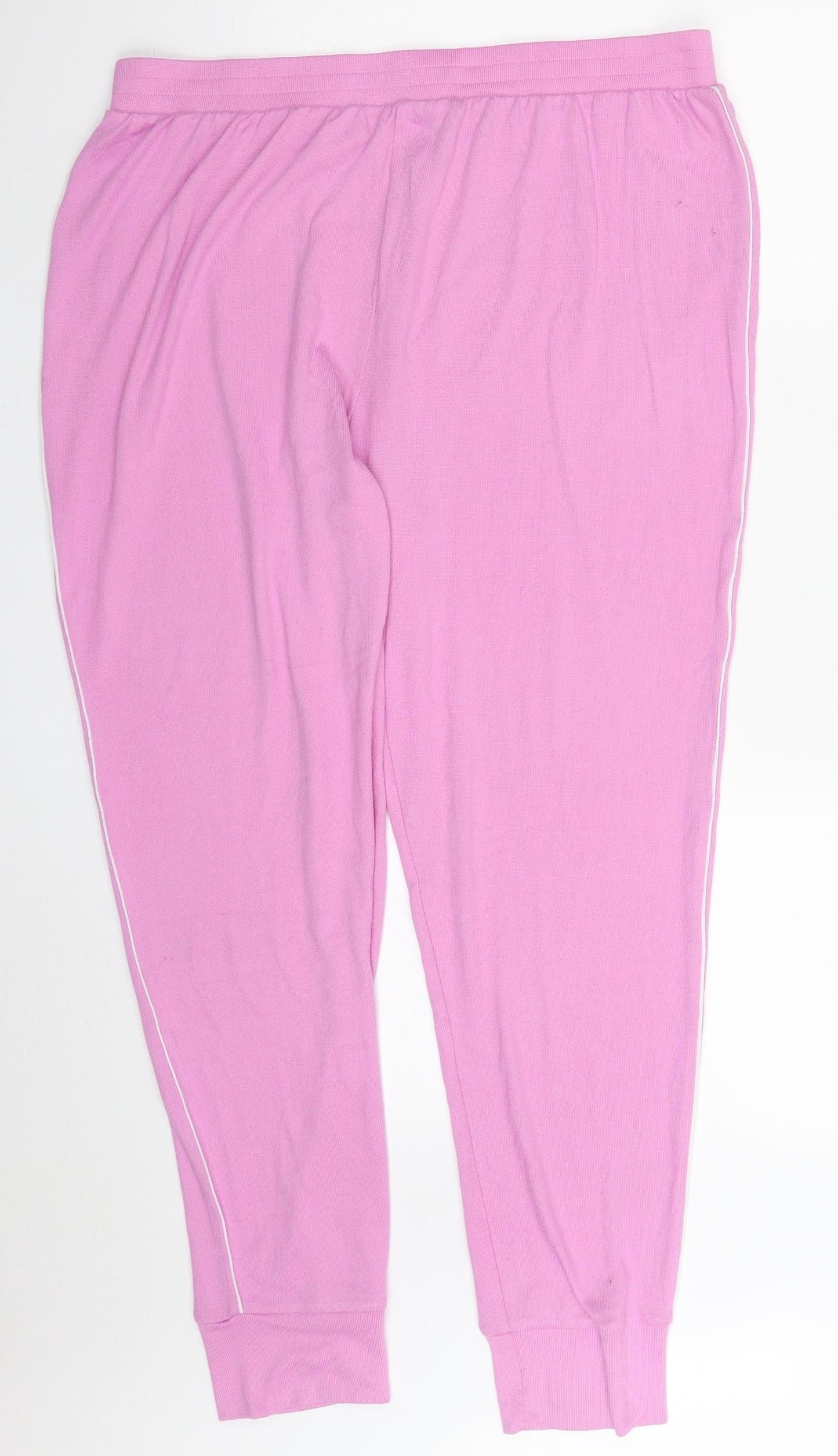 Dunnes Womens Pink  Polyester Trousers  Size L L31 in Regular  - Pyjama Pants