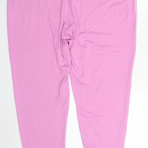 Dunnes Womens Pink  Polyester Trousers  Size L L31 in Regular  - Pyjama Pants