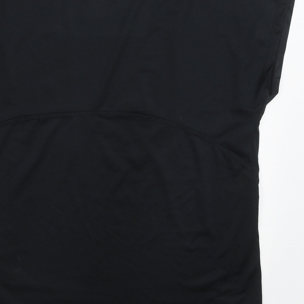 Primark Womens Black  Polyester Basic T-Shirt Size 10 Round Neck Pullover