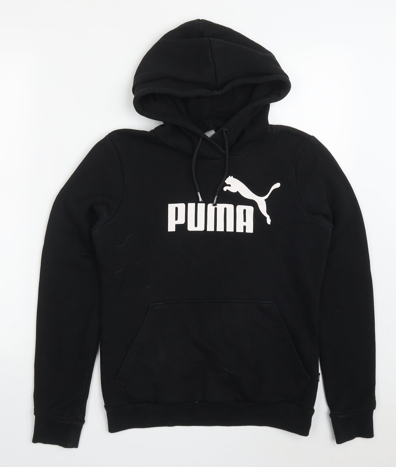 PUMA Womens Black  Cotton Pullover Hoodie Size 8  Pullover