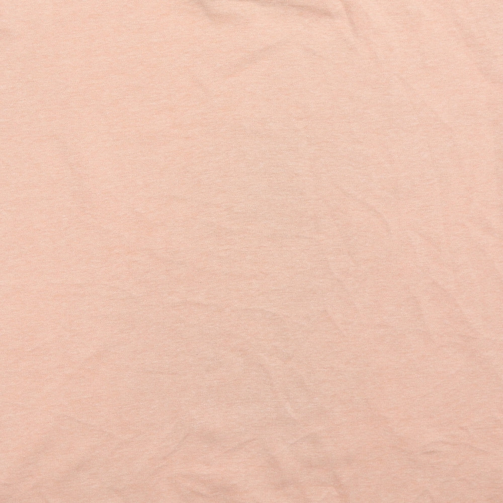 Zara Mens Pink  Cotton  T-Shirt Size L Crew Neck