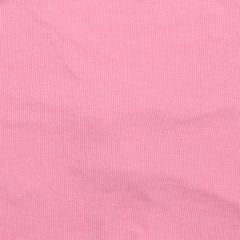 Primark Womens Pink V-Neck  Polyester Cardigan Jumper Size 12