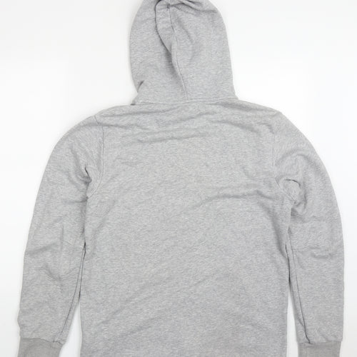 adidas Mens Grey Striped Cotton Full Zip Hoodie Size M