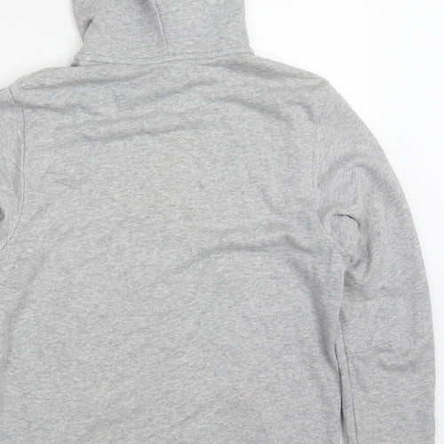 adidas Mens Grey Striped Cotton Full Zip Hoodie Size M