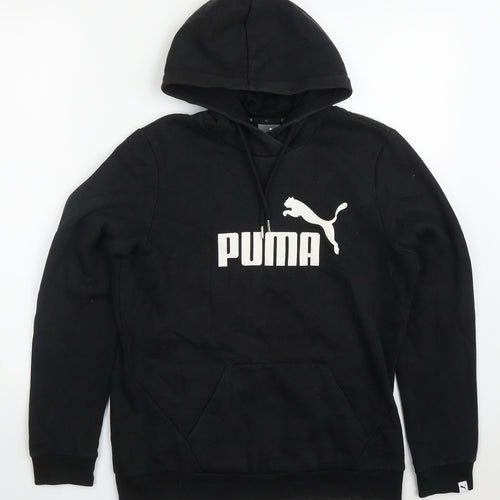 PUMA Womens Black  Cotton Pullover Hoodie Size 14  Pullover