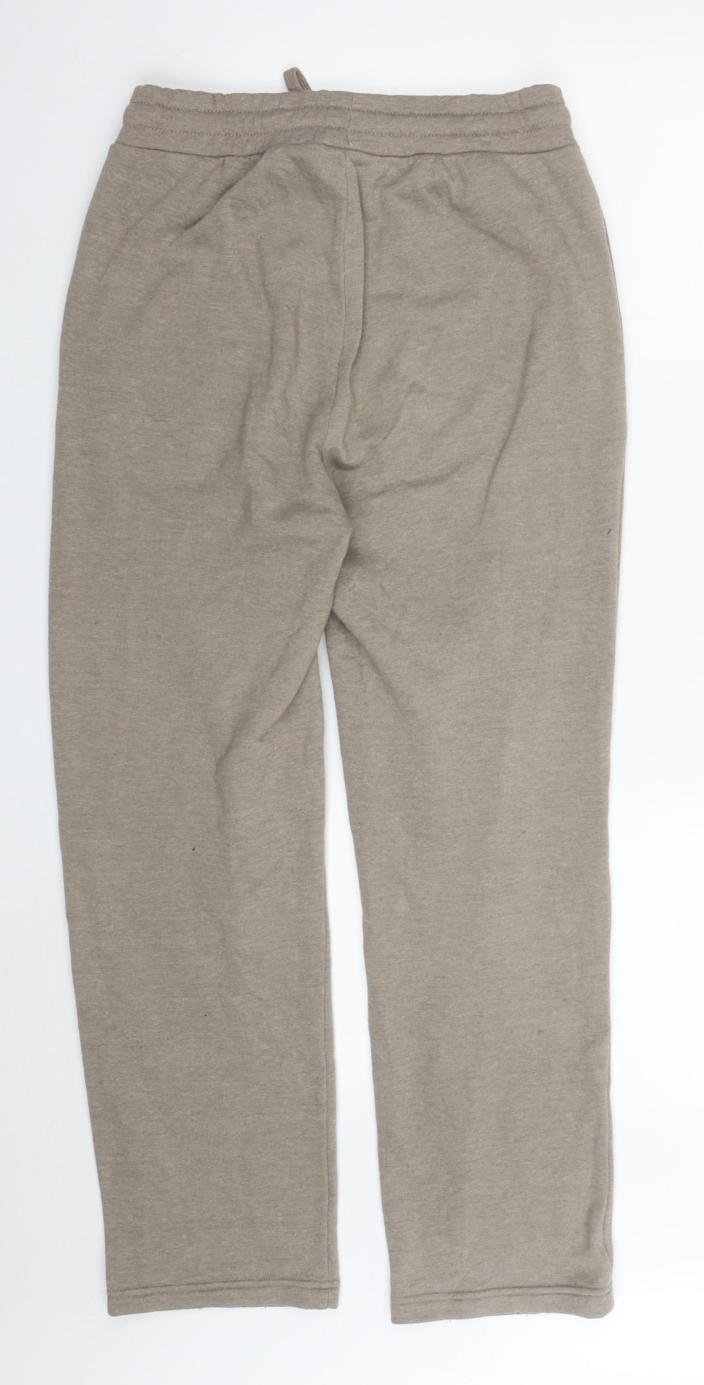 Primark Womens Beige  Cotton Sweatpants Trousers Size 10 L28 in Regular Drawstring