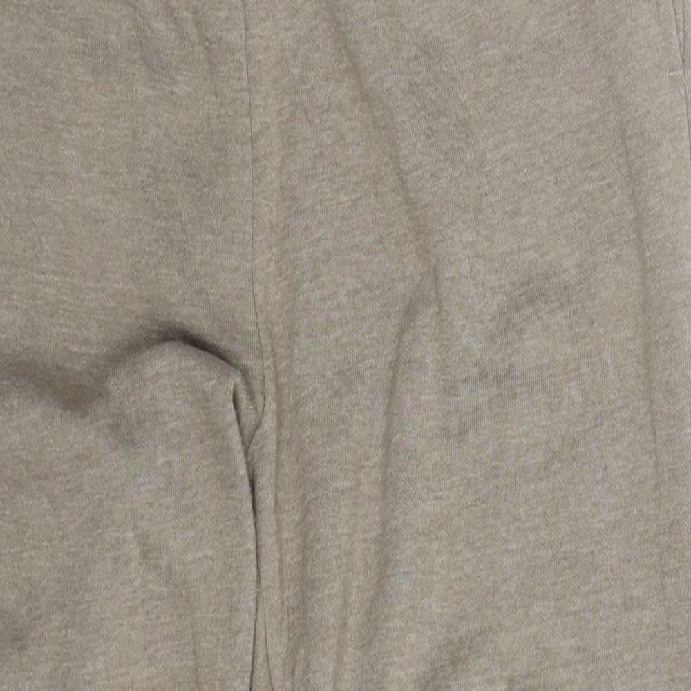 Primark Womens Beige  Cotton Sweatpants Trousers Size 10 L28 in Regular Drawstring