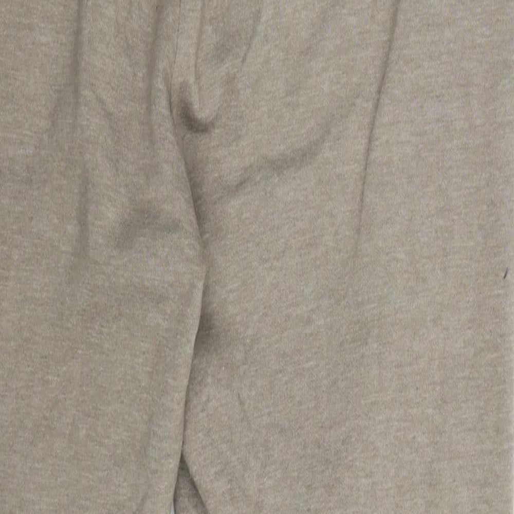 Primark Womens Beige  Cotton Sweatpants Trousers Size 10 L28 in Regular Drawstring