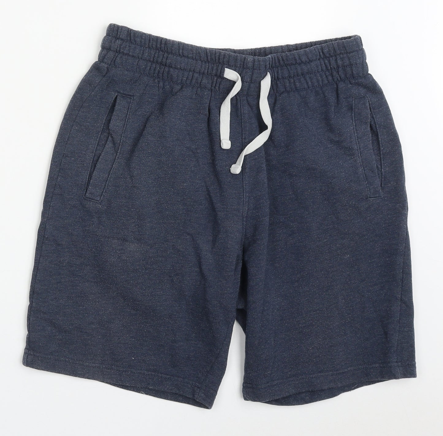 H&M Boys Blue  Cotton Sweat Shorts Size M L9 in Regular Drawstring