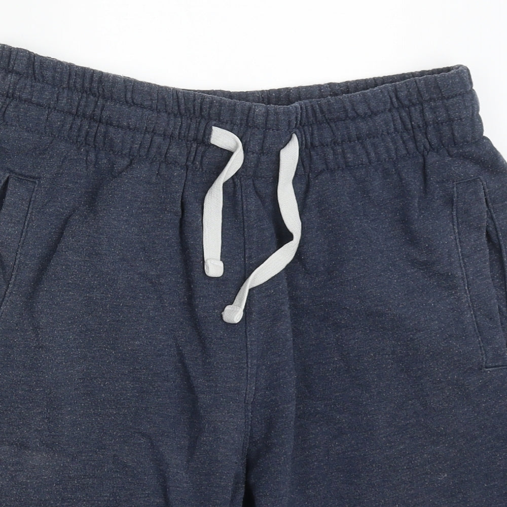 H&M Boys Blue  Cotton Sweat Shorts Size M L9 in Regular Drawstring