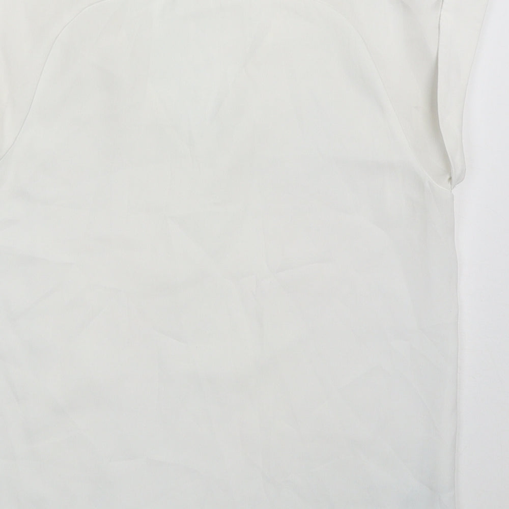 River Island Womens White  Polyester Basic Blouse Size 8 V-Neck