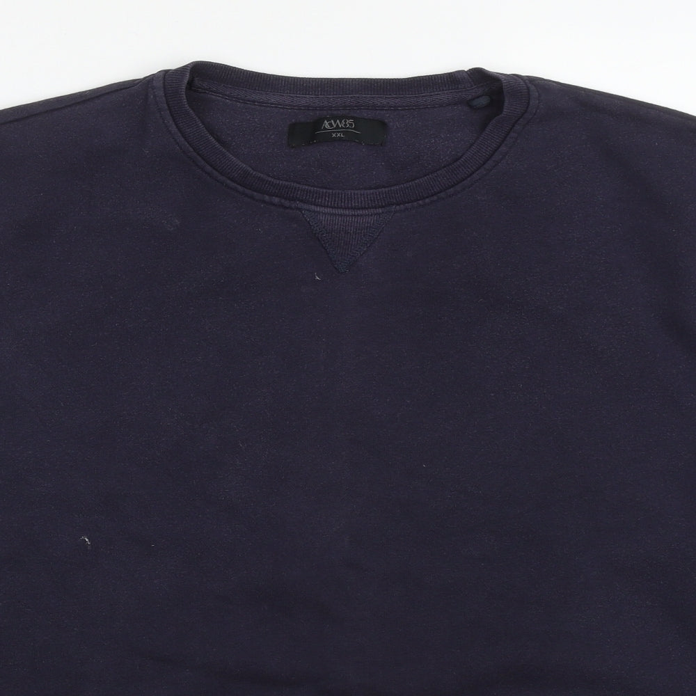 Matalan Mens Blue  Cotton Pullover Sweatshirt Size 2XL
